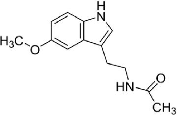 Chemical structure of melatonin